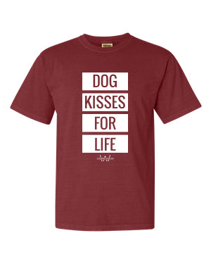 Dog Kisses Unisex T-Shirt (Brick)