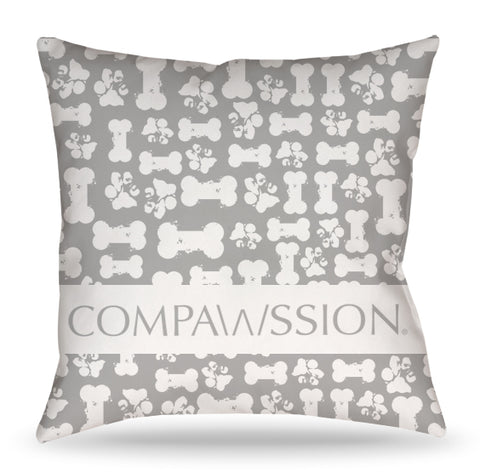 Gray Bones Pillow